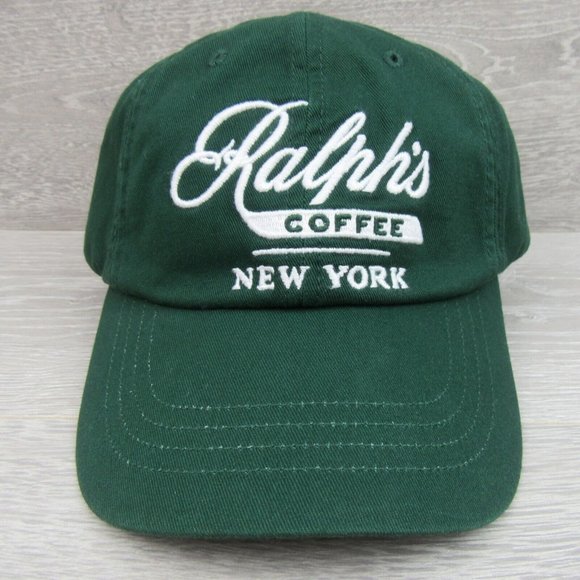 Polo Ralph Lauren Ralph's Coffee New York NYC Baseball Hat Cap Green NEW - Picture 2 of 13